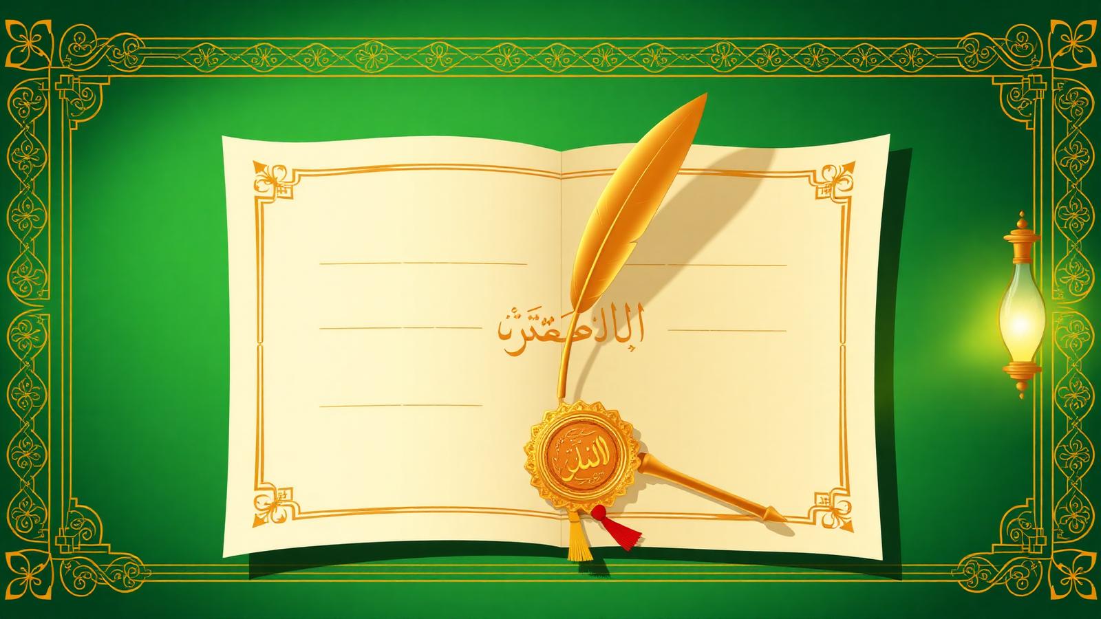 Community rules scroll with golden seal and quill
